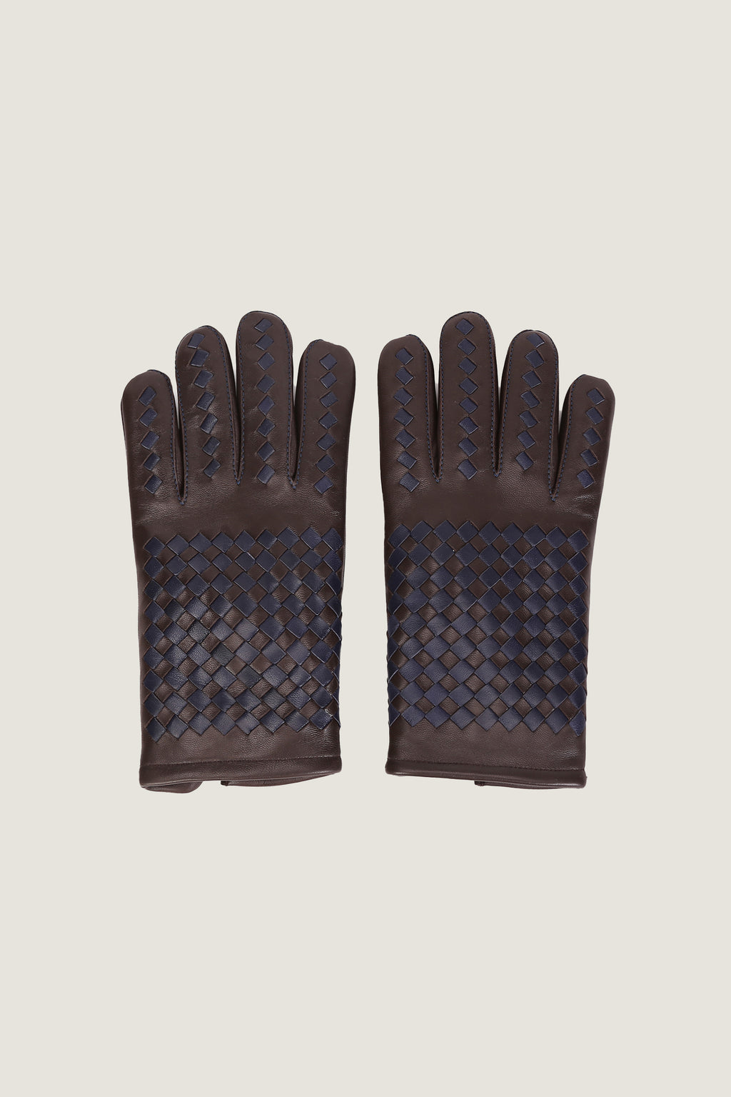 Intrecciato Leather Gloves