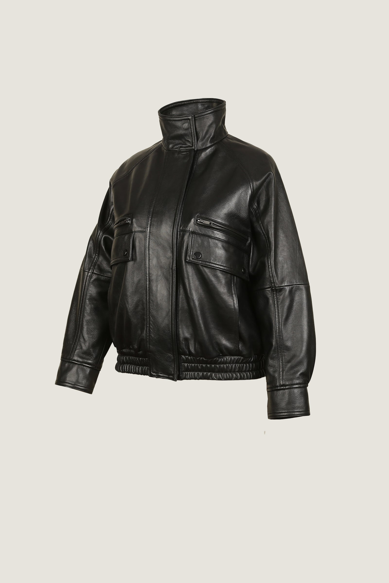 Saint Laurent leather bomber jacket