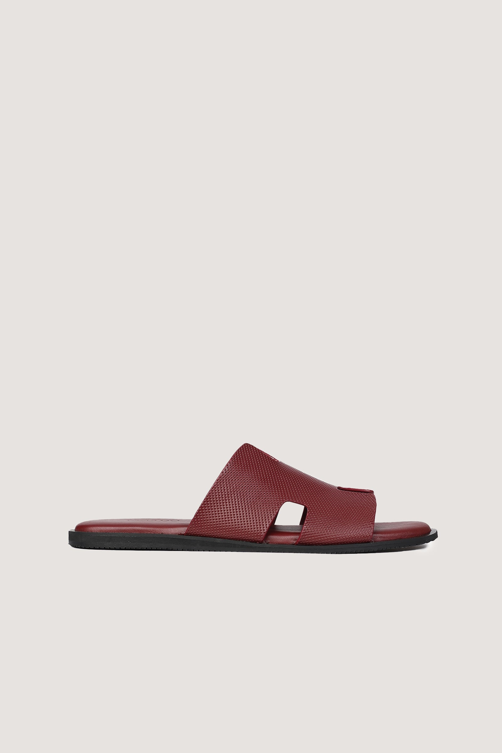 Men's H Dotted Style Leather Slipper