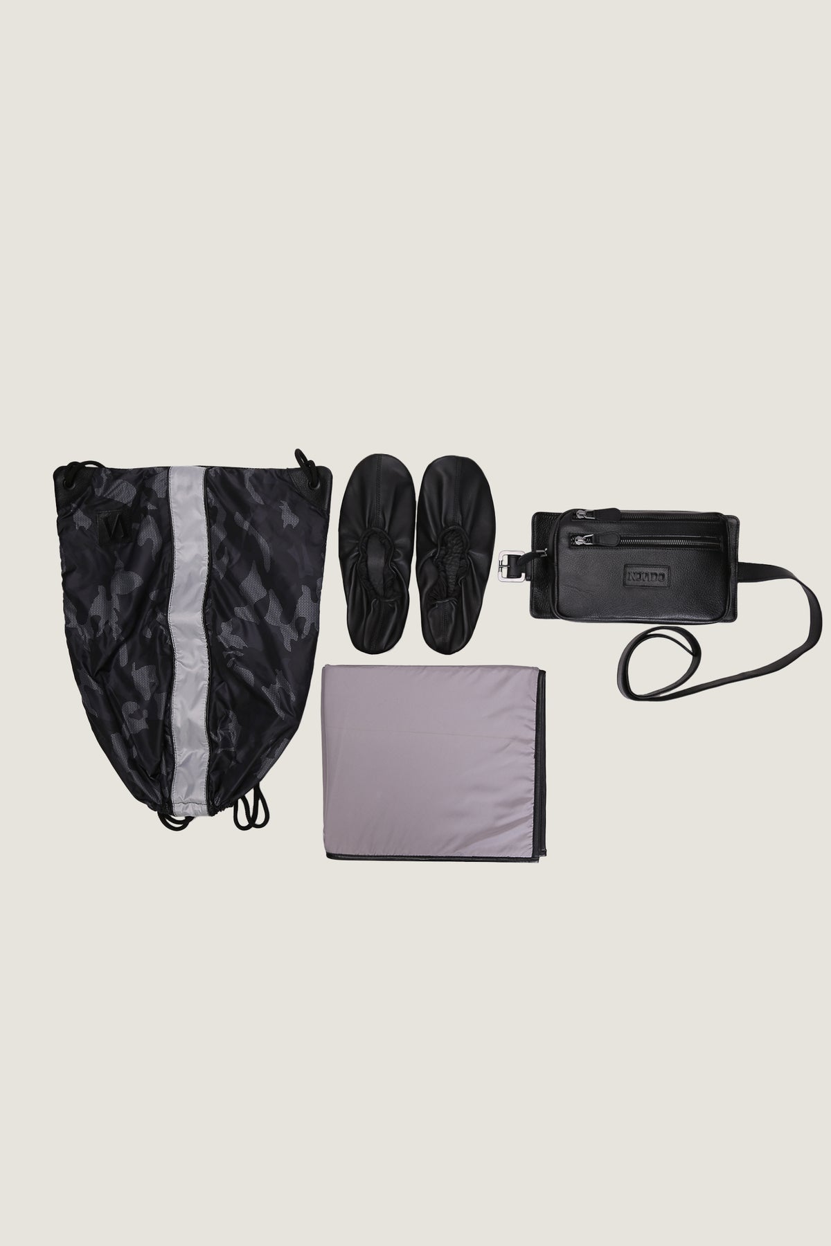 Hajj & Umrah Full Grain Leather Slipper | Prayer Mat | Bag Set