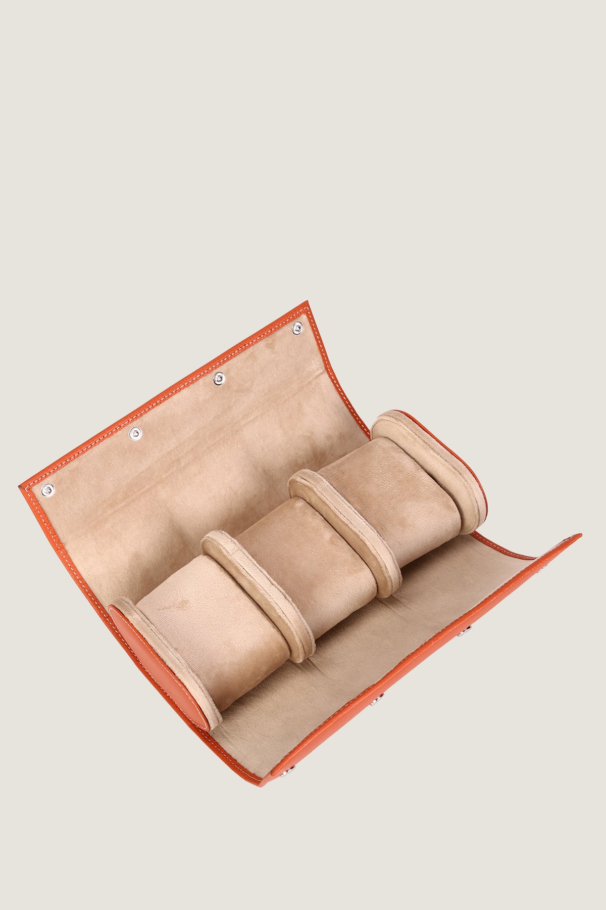3 Watch Roll Box with cufflinks storage