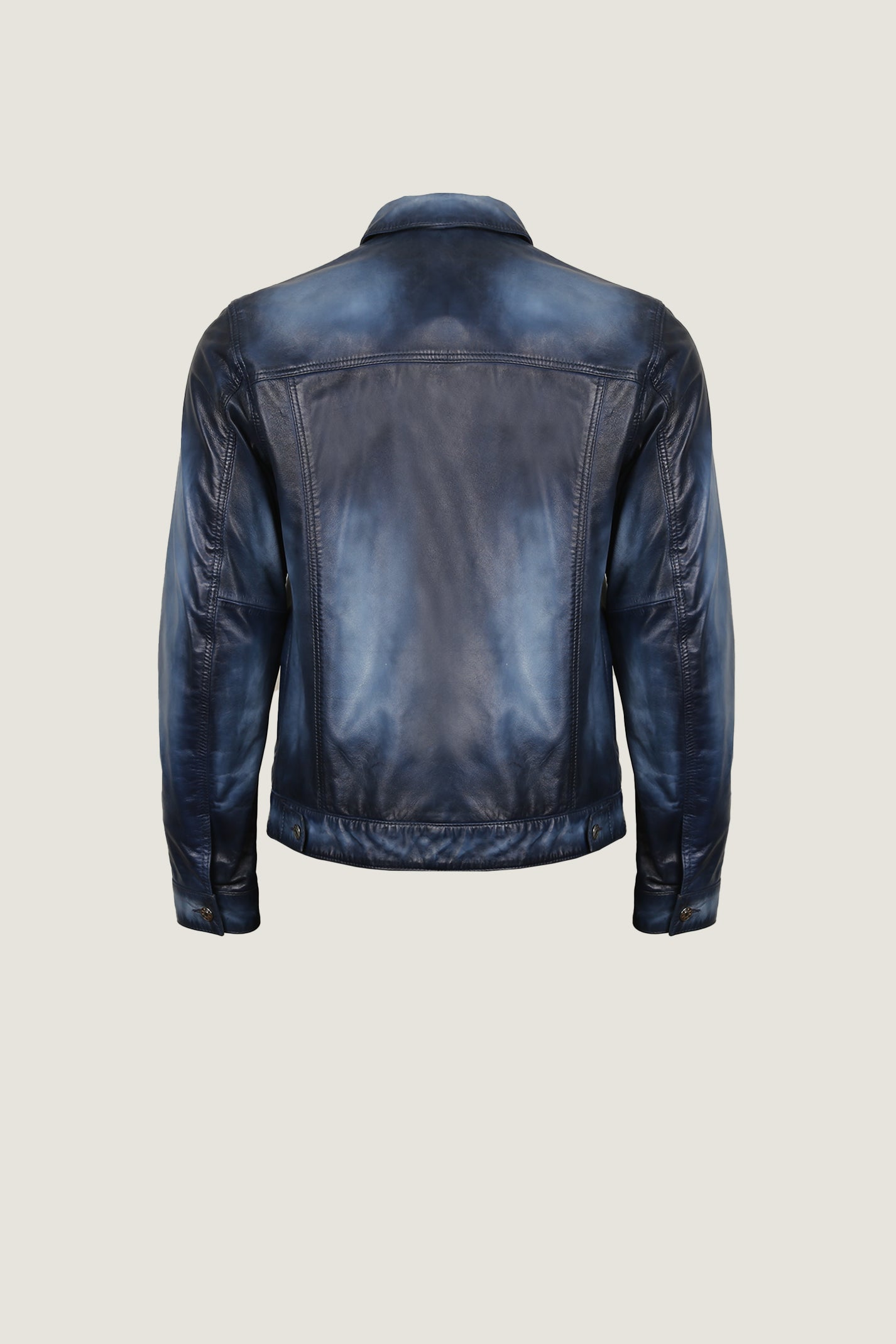 Denim Style Leather Shirt | Men