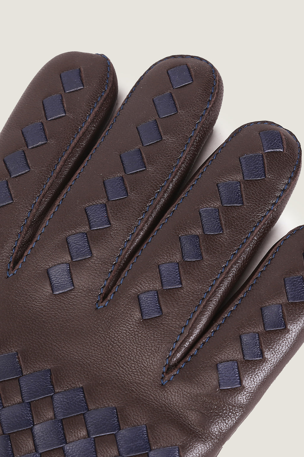 Intrecciato Leather Gloves