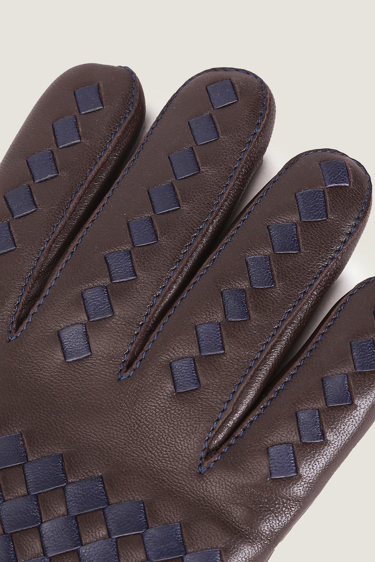 Intrecciato Leather Gloves
