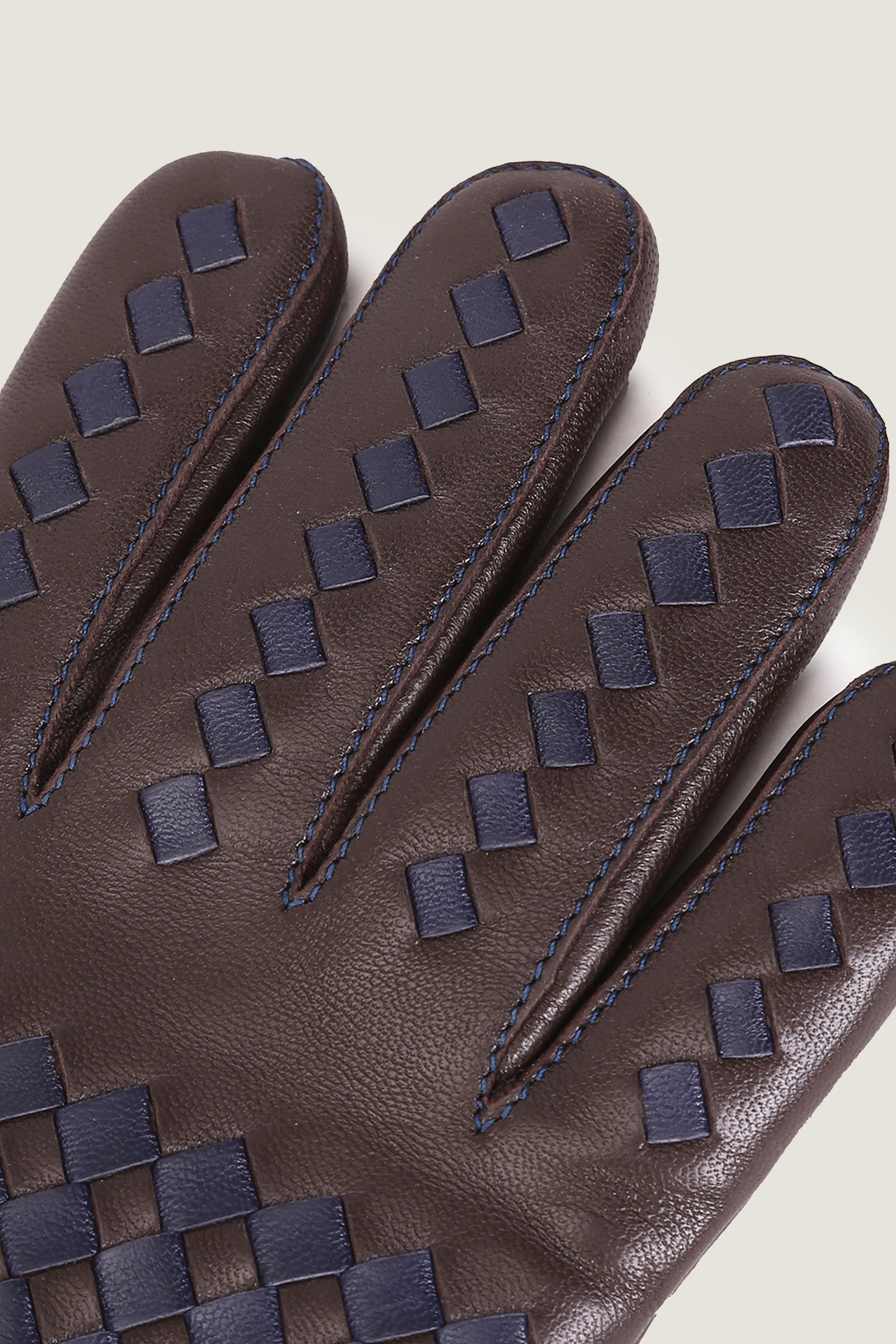 Intrecciato Leather Gloves