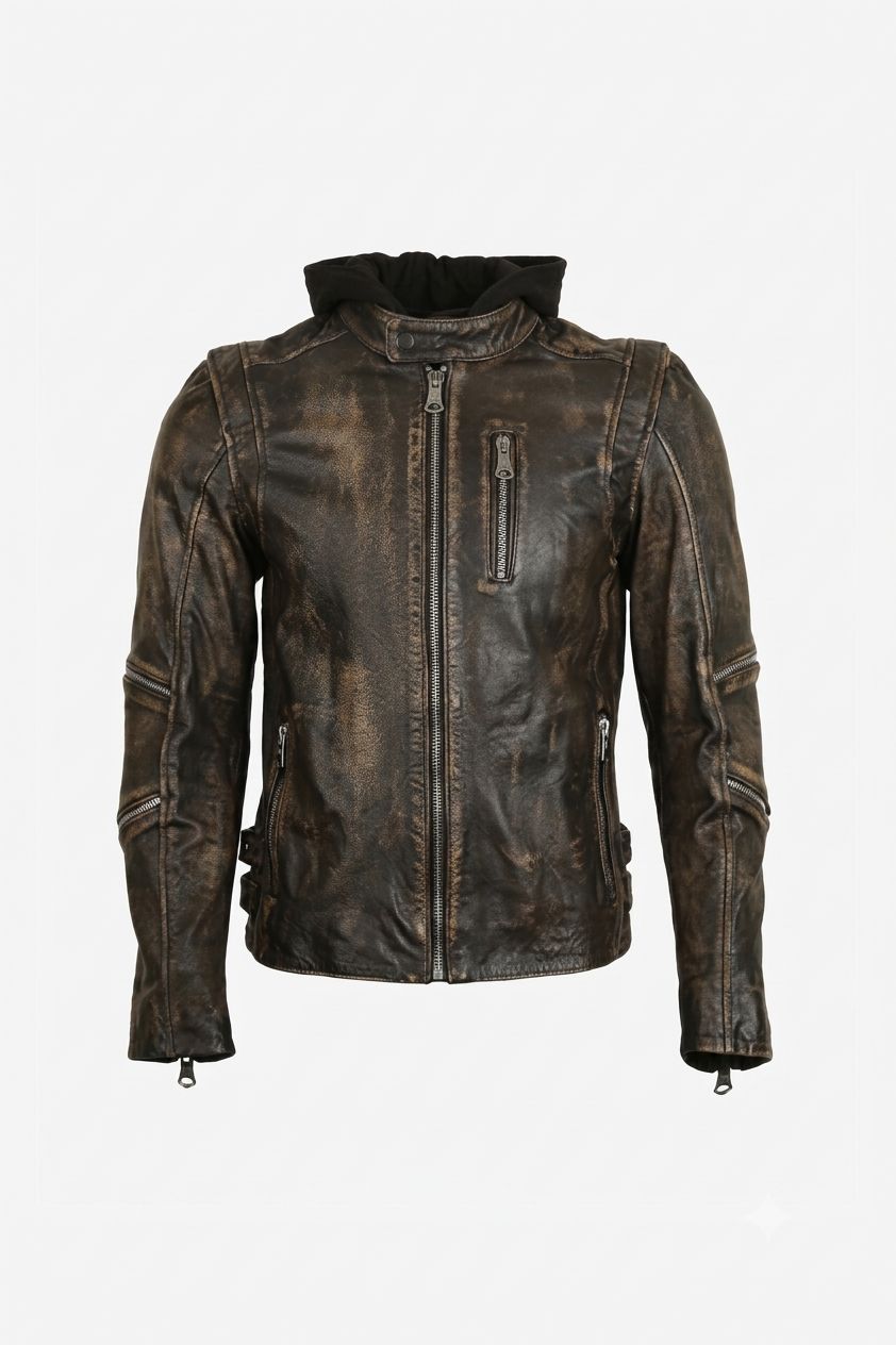 Ironvale Distressed Hooded Jacket