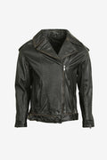 Obsidian Crest Belted Moto Jacket