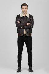 Airin G-1 Pilot Leather Jacket With Fur Collar