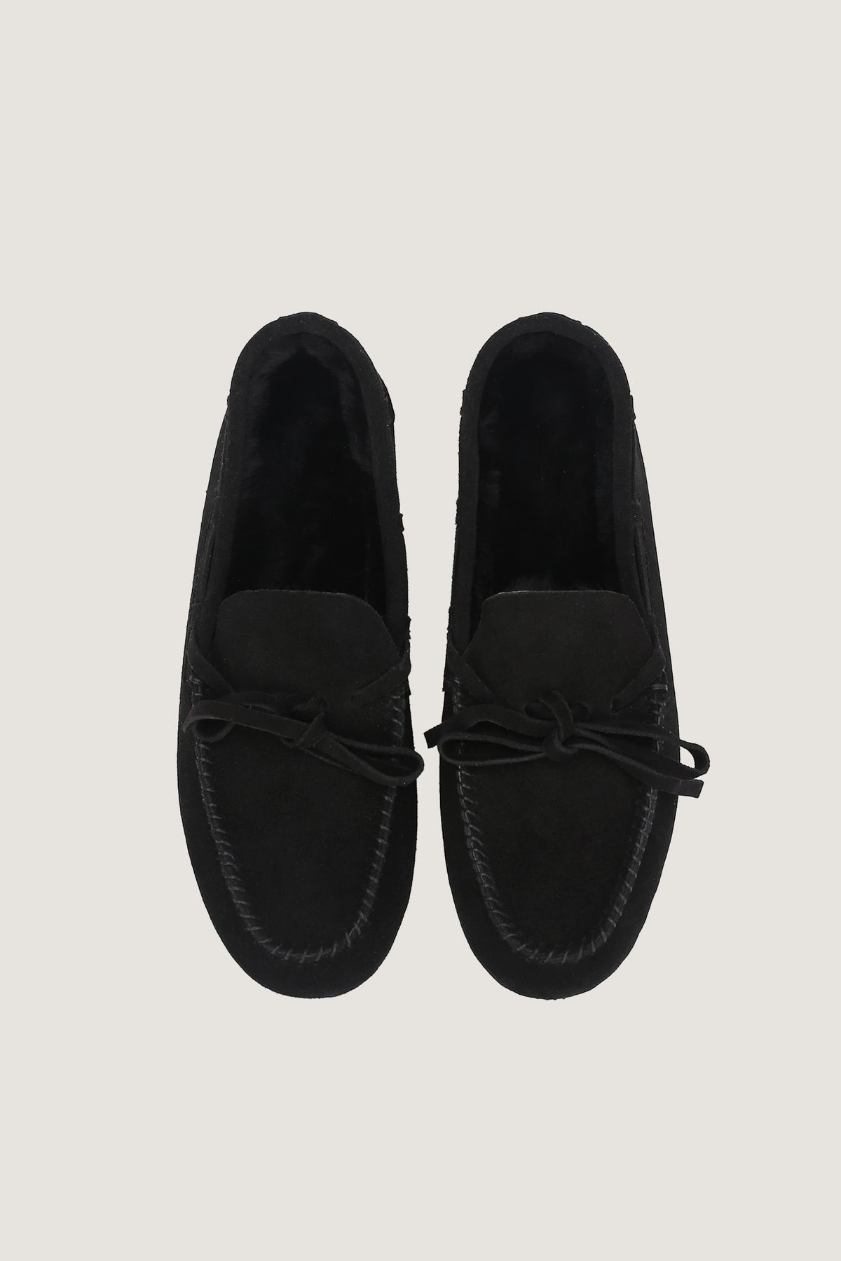 Merino Fur Suede Loafers | Men
