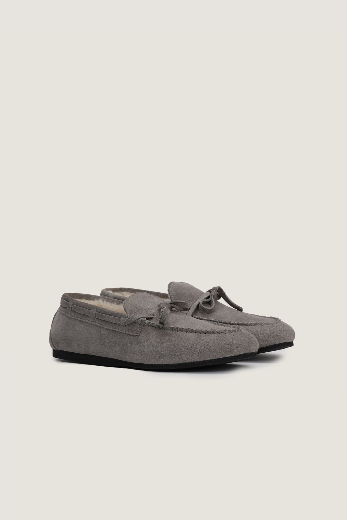 Merino Fur Suede Loafers | Men
