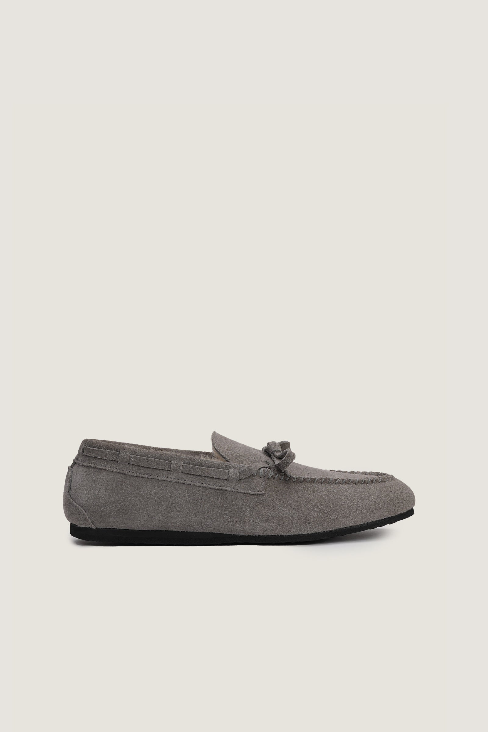 Suede Leather Fur Loafer | Men