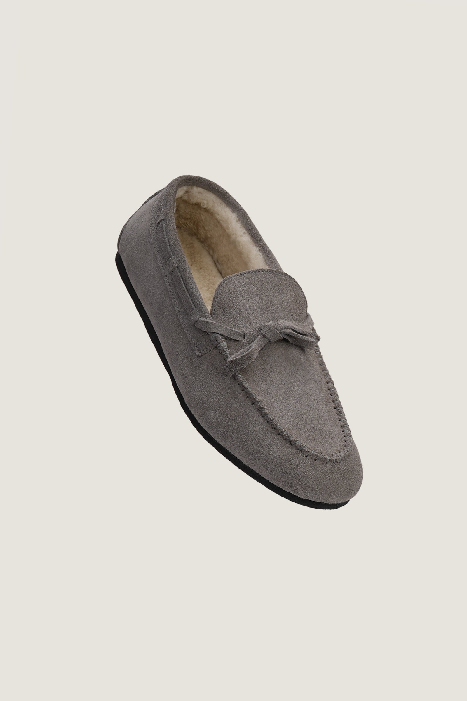Suede Leather Fur Loafer | Men