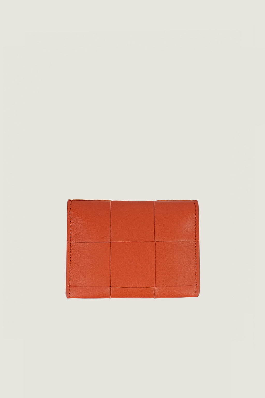 Women Slim Leather Woven Wallet