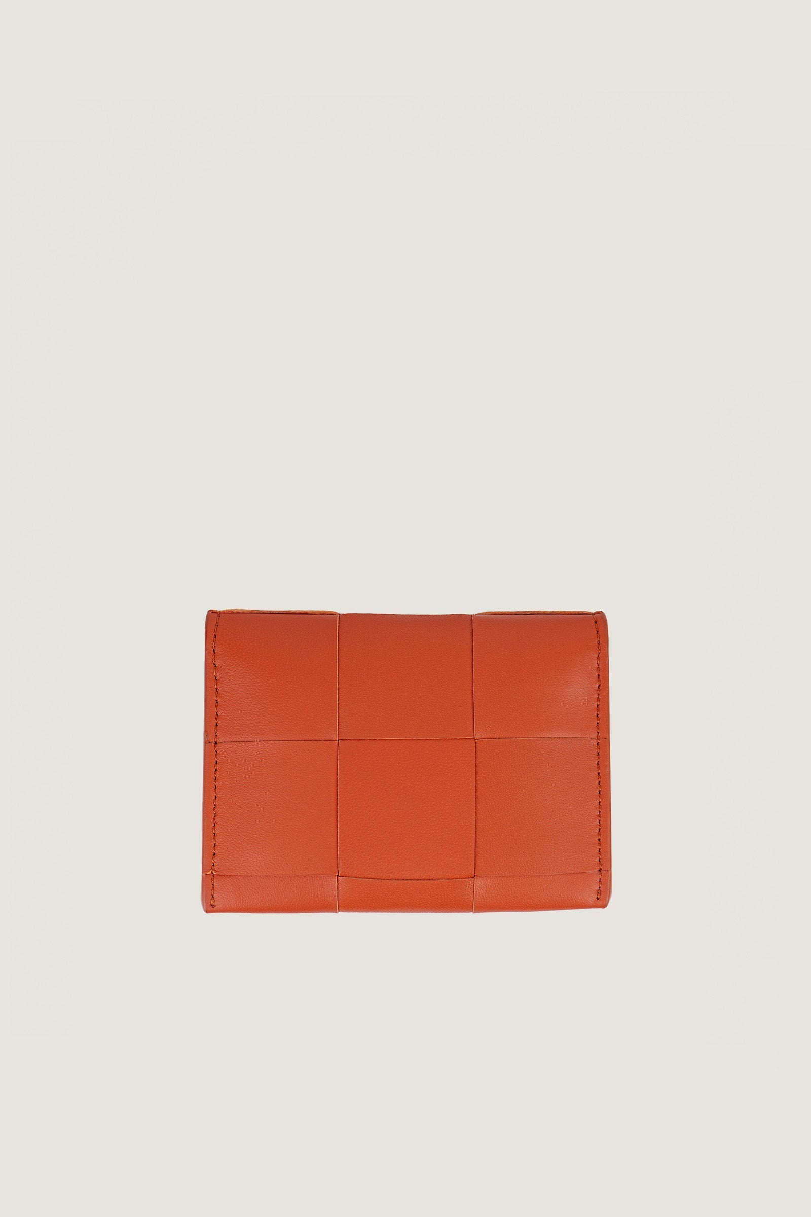 Women Slim Leather Woven Wallet