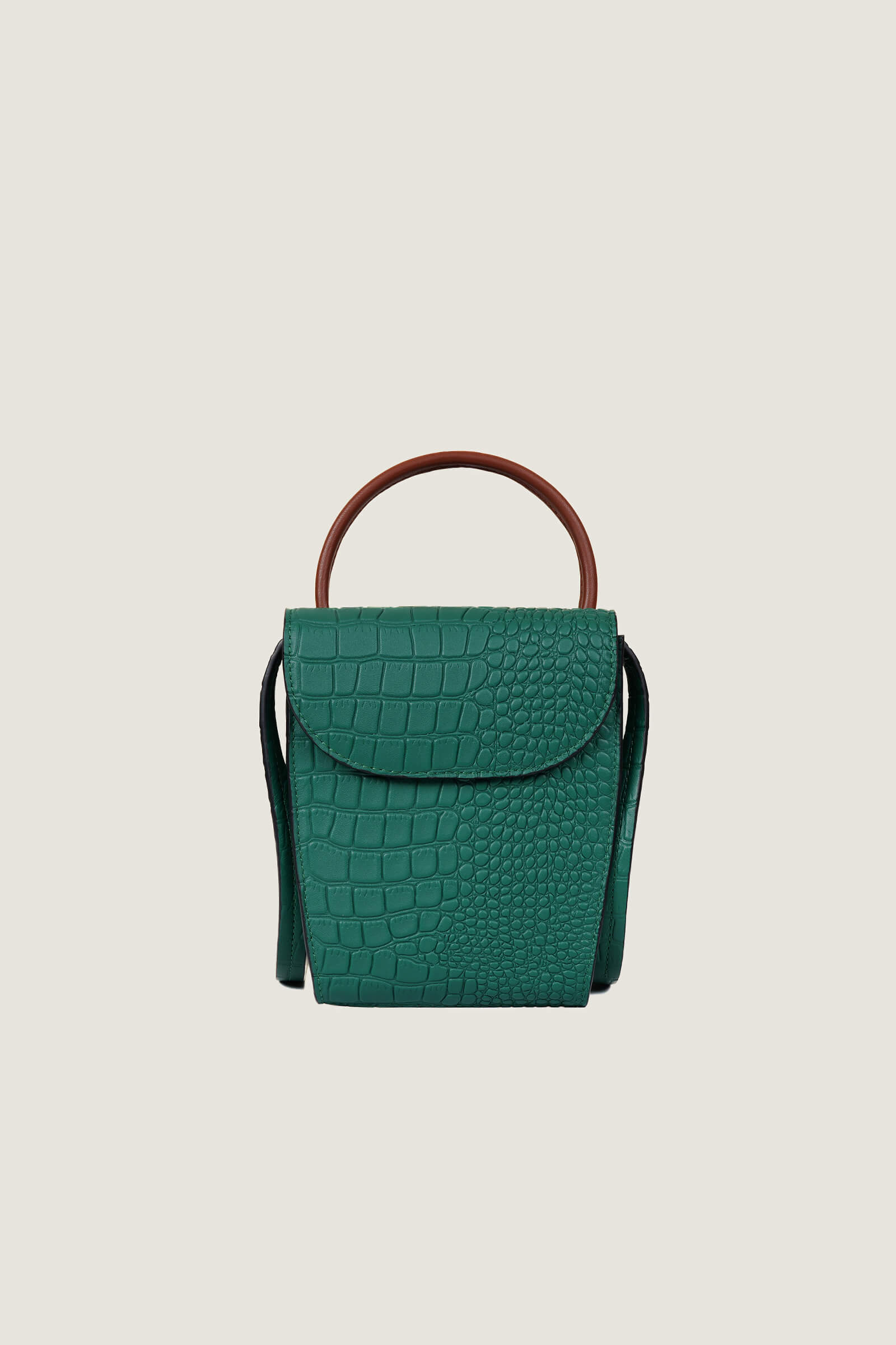 Mini Croc Bag with a Resin Handle