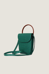 Mini Croc Bag with a Resin Handle