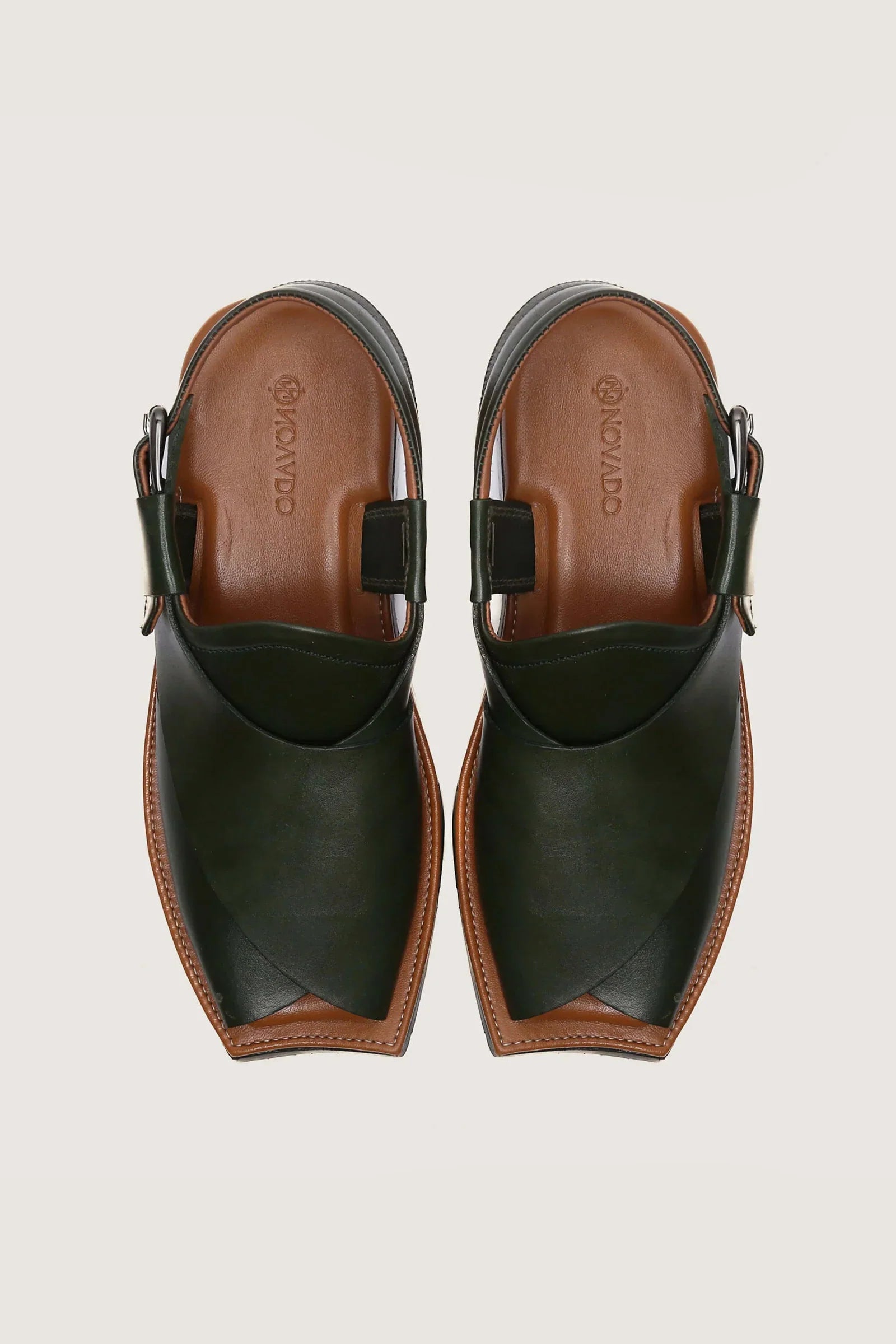 Ghazab Khan Luxury Leather Peshawari - Novado - Tan