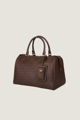 Woven Leather Duffle Bag