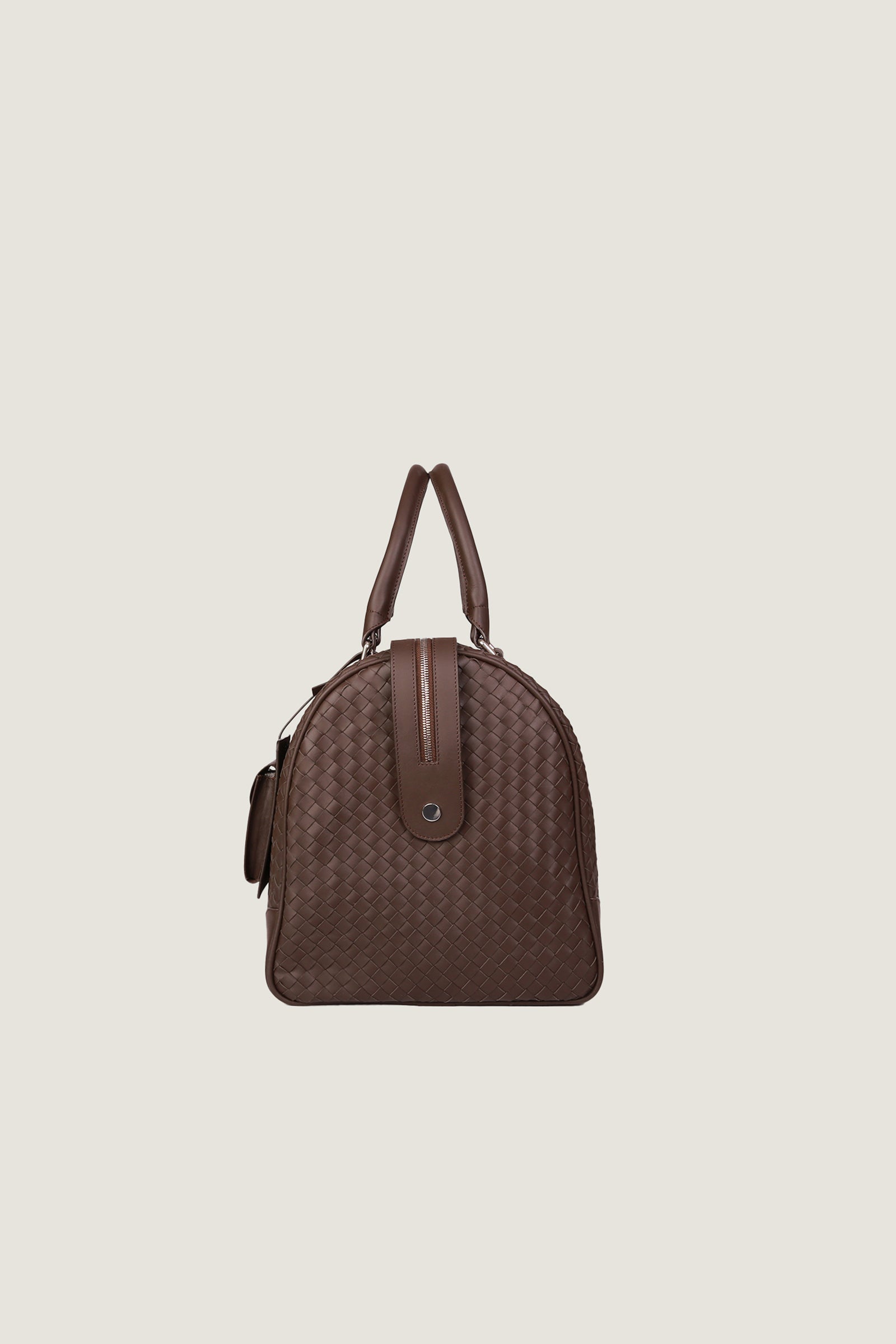 Woven Leather Duffle Bag