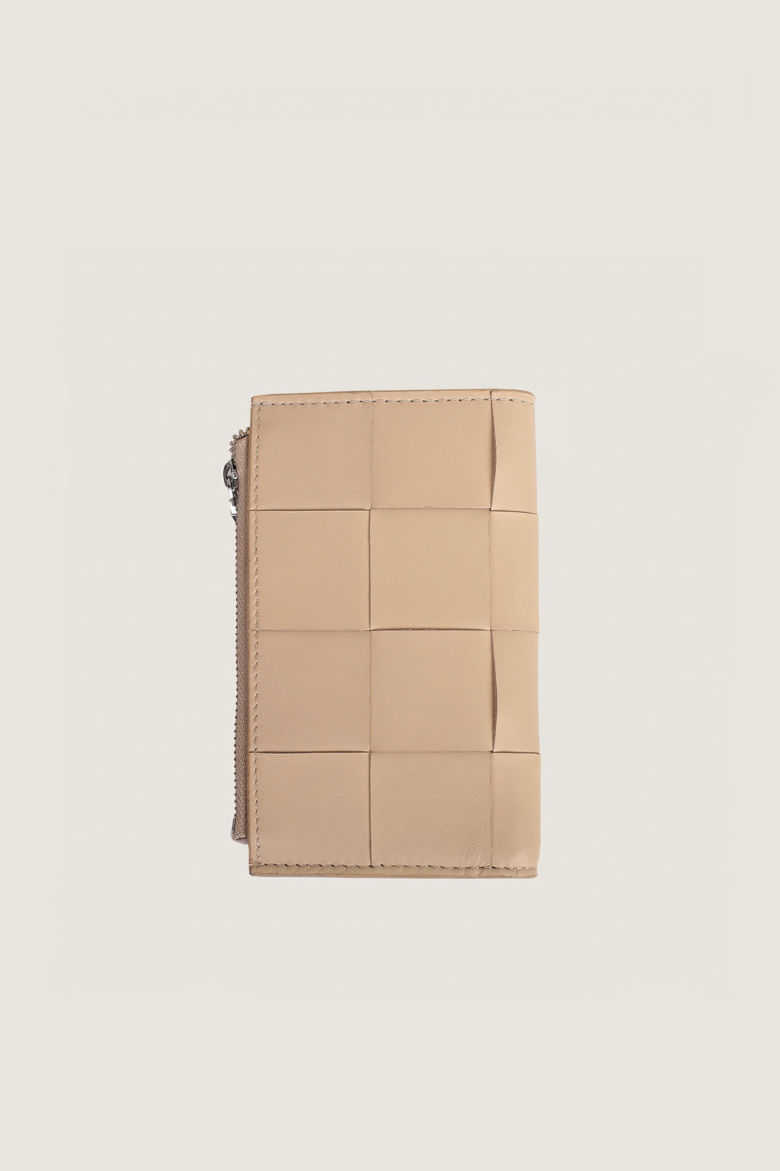 Leather Intrecciato Bifold Card Holder