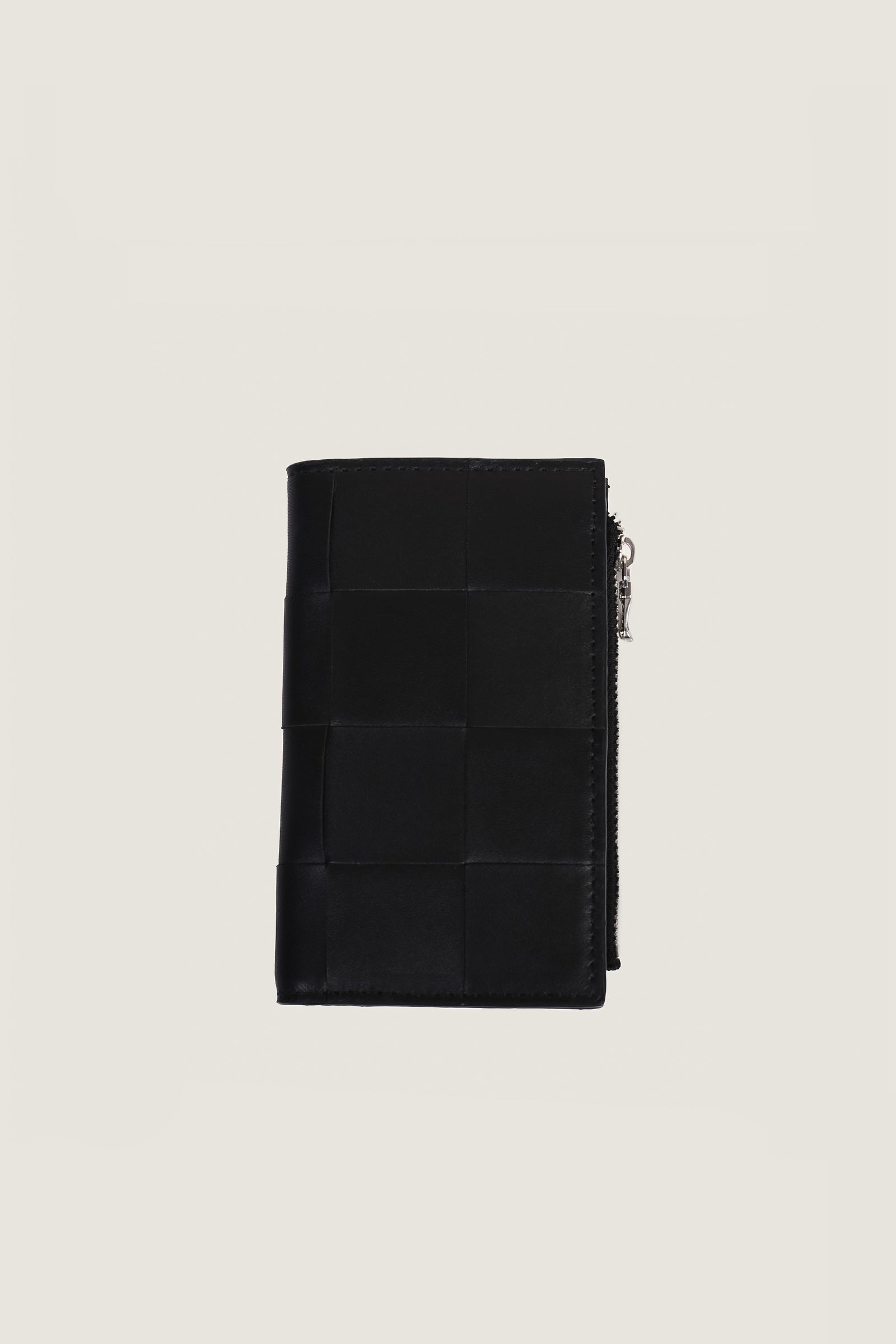 Leather Intrecciato Bifold Card Holder