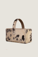 Cow Hairon Leather Pet Basket