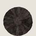 Round Sheep Bliss Leather Fur Rug