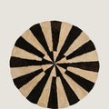 Round Sheep Bliss Leather Fur Rug