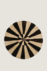 Round Sheep Bliss Leather Fur Rug