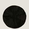 Round Sheep Bliss Leather Fur Rug