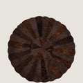 Round Sheep Bliss Leather Fur Rug