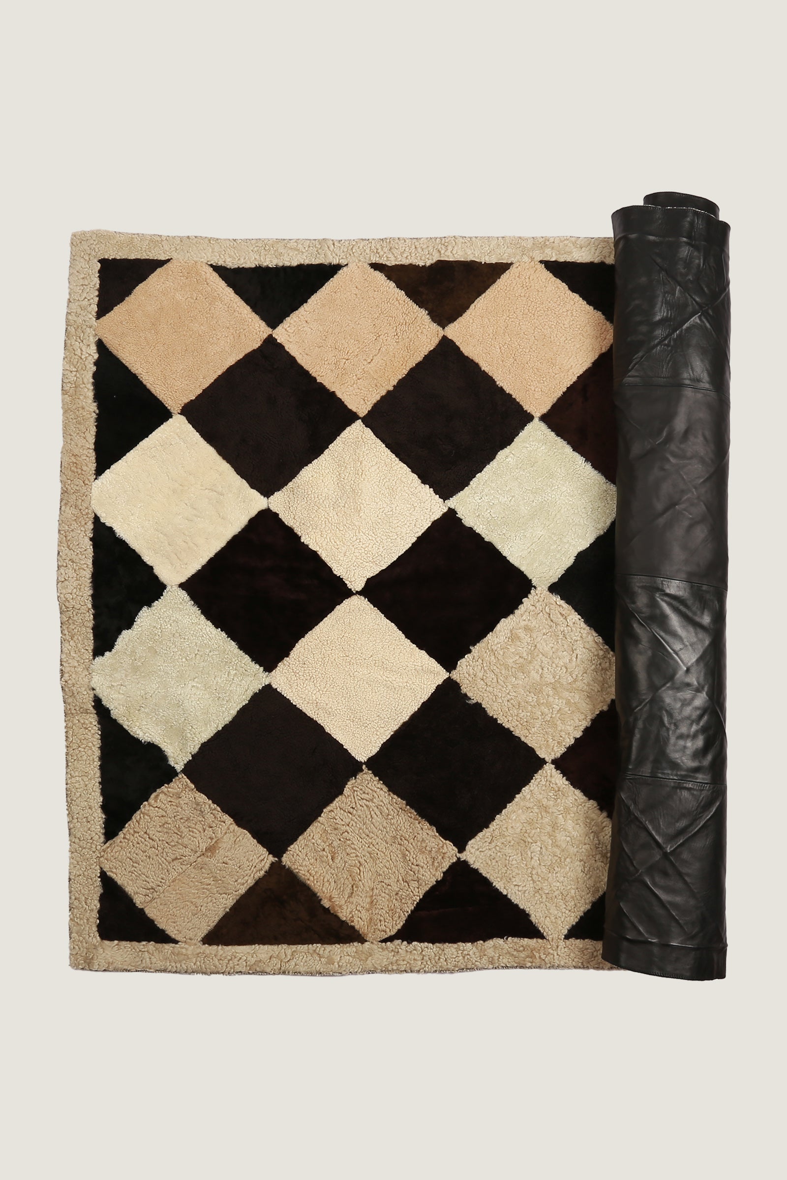 Sheep Bliss Leather Fur Rug