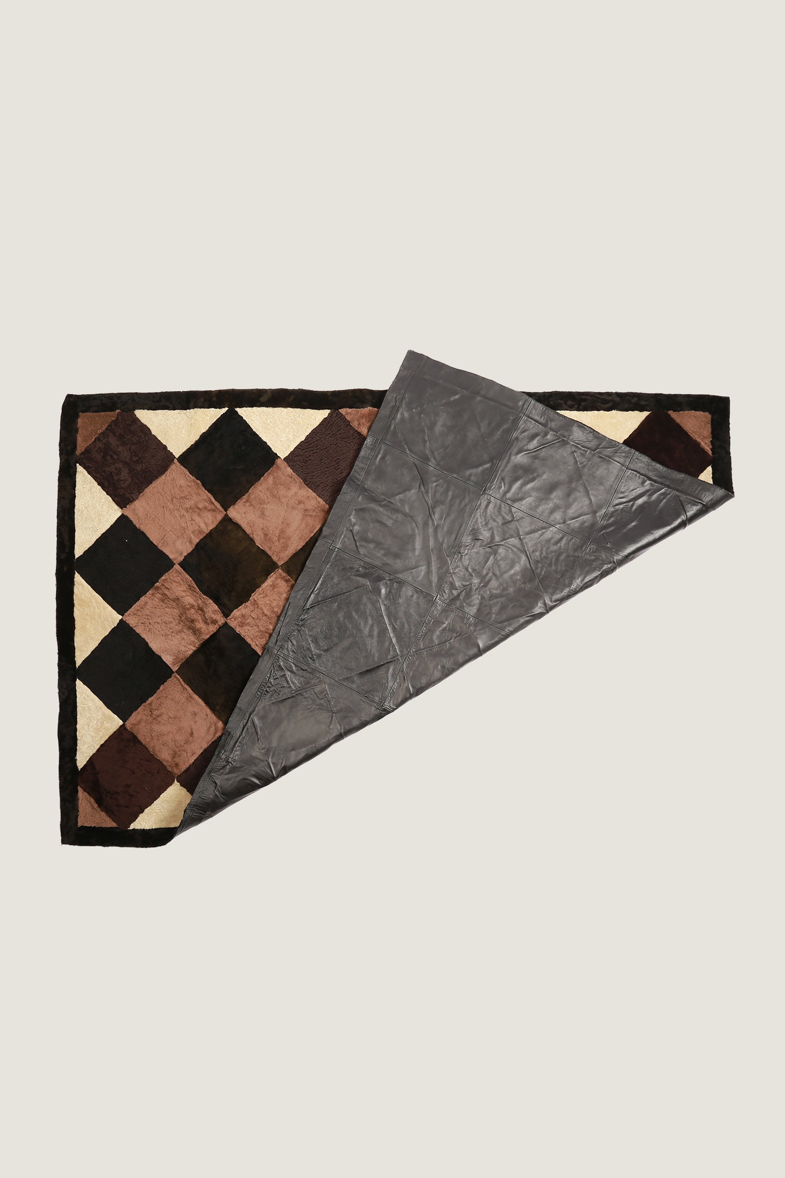 Sheep Bliss Leather Fur Rug