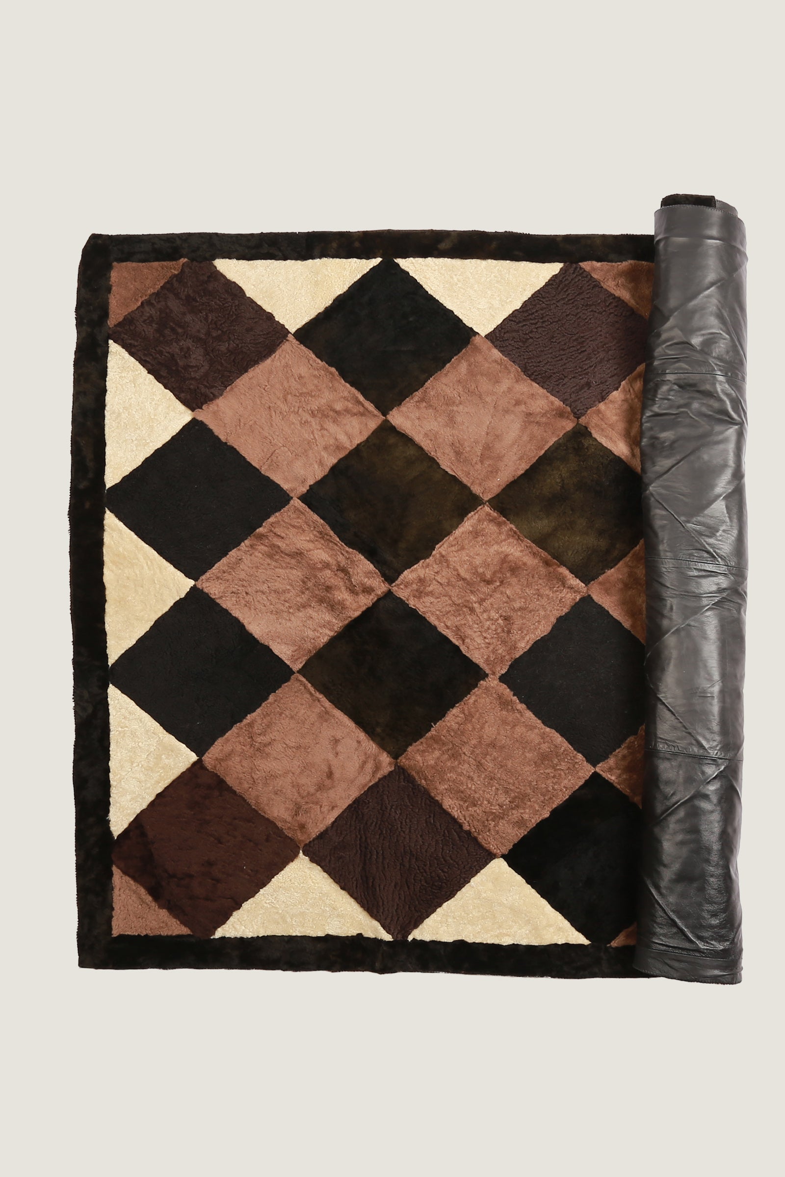 Sheep Bliss Leather Fur Rug