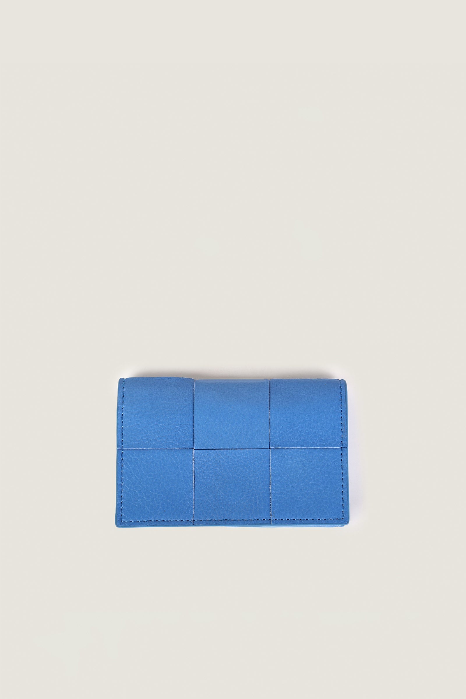 Women Slim Leather Woven Wallet