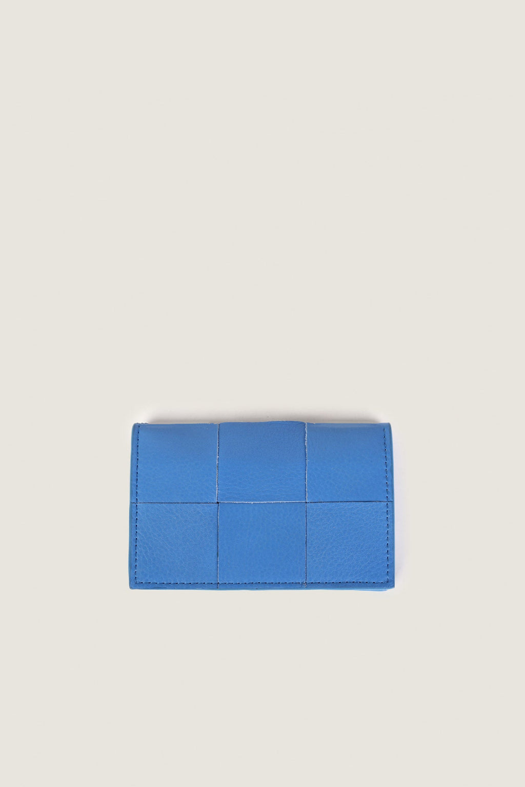 Women Slim Leather Woven Wallet
