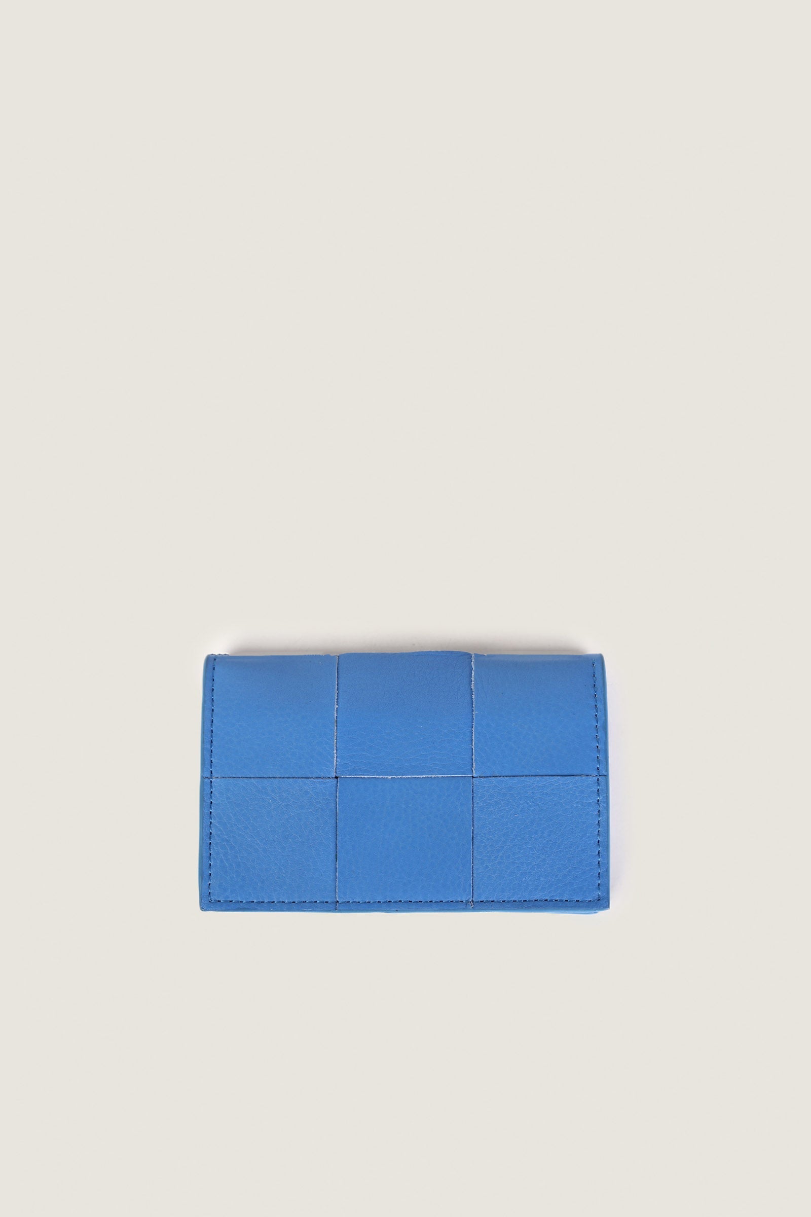Women Slim Leather Woven Wallet