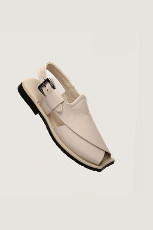 Masti Khan Off-White Peshawari Chappal