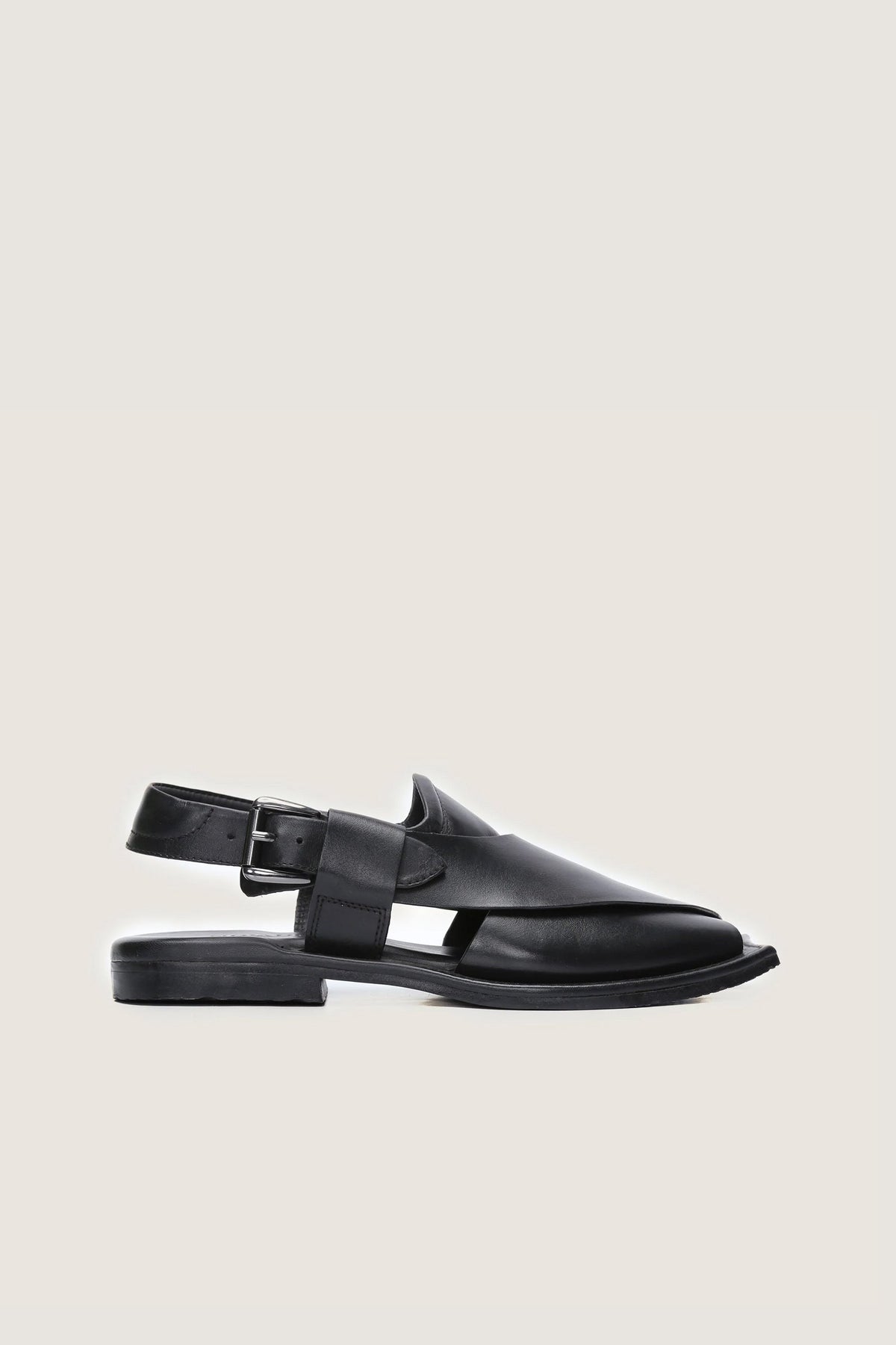 Masti Khan Black Peshawari Chappal