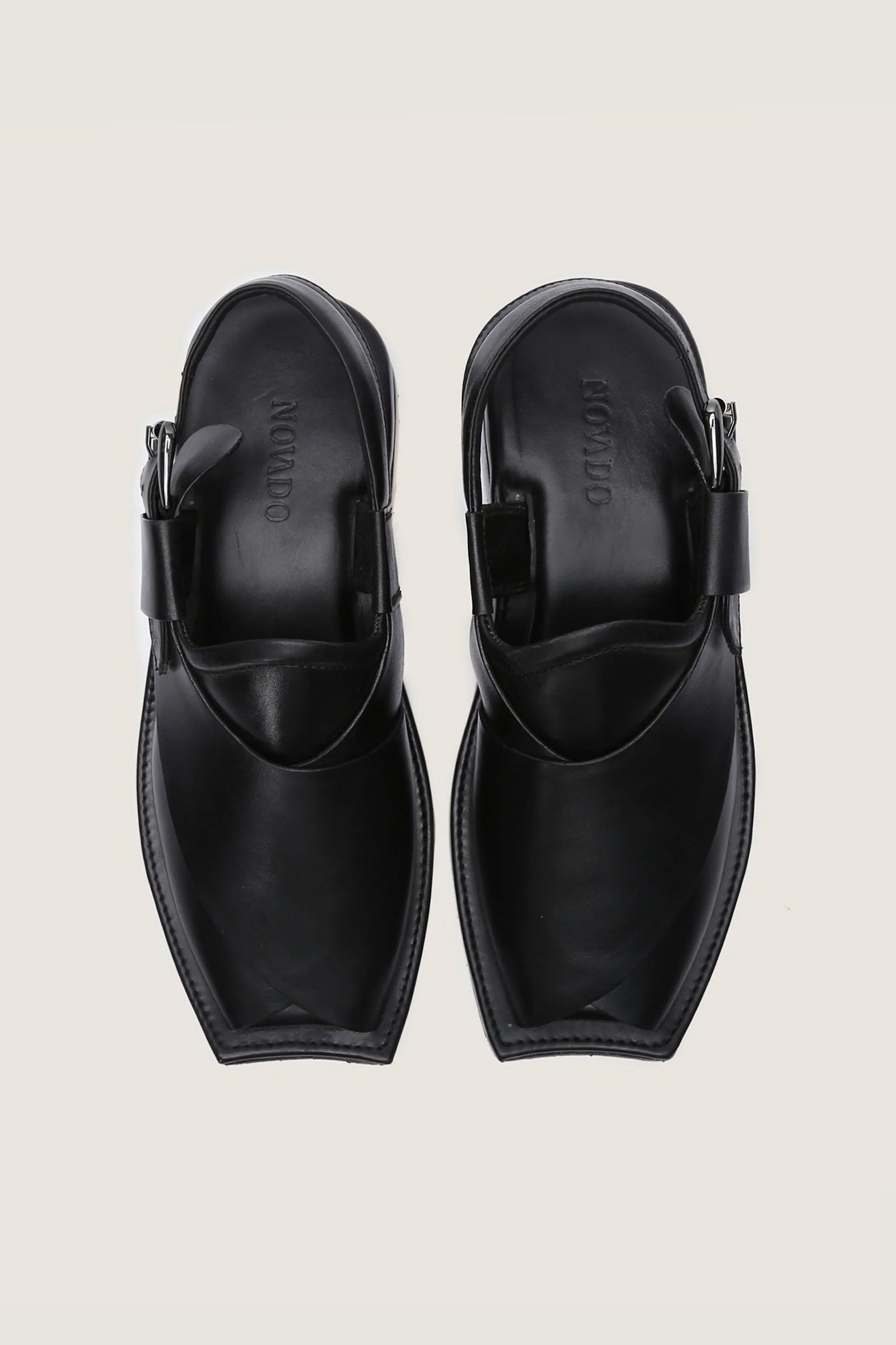 Masti Khan Black Peshawari Chappal