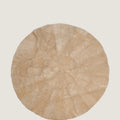 Round Sheep Bliss Leather Fur Rug