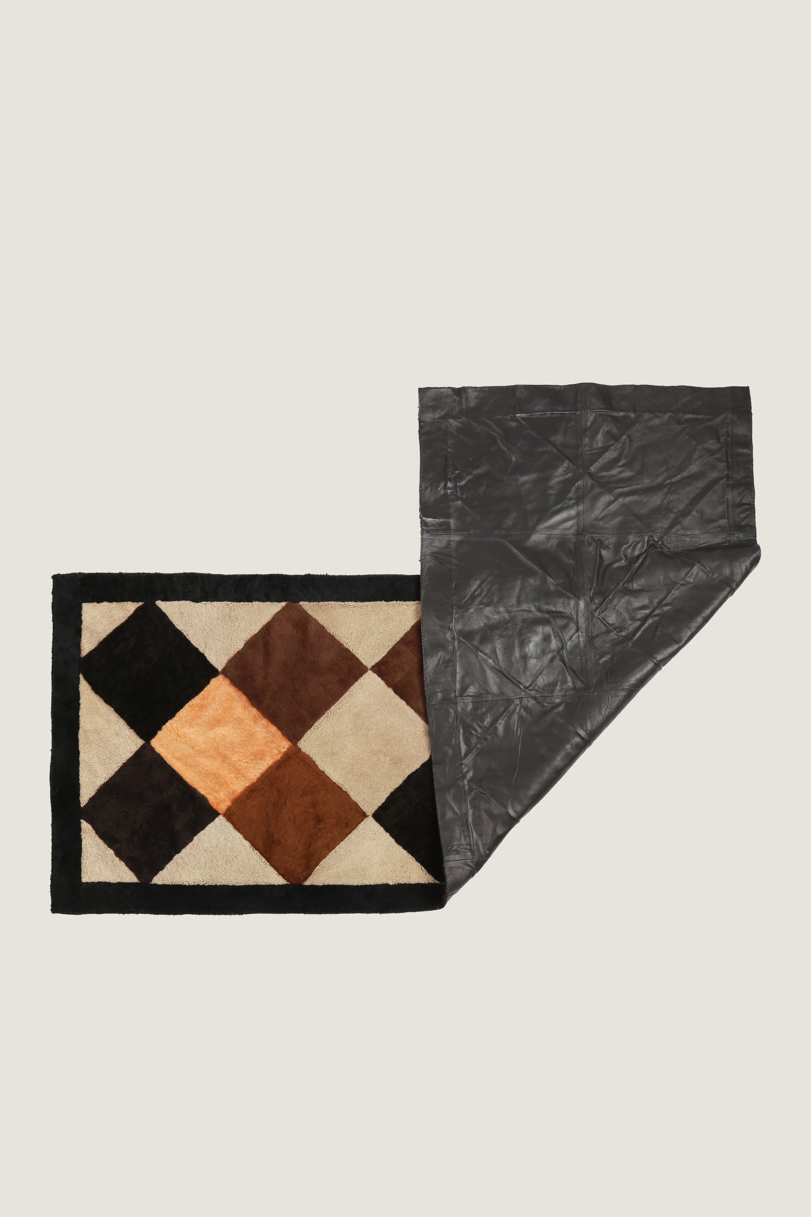 Sheep Bliss Leather Fur Rug