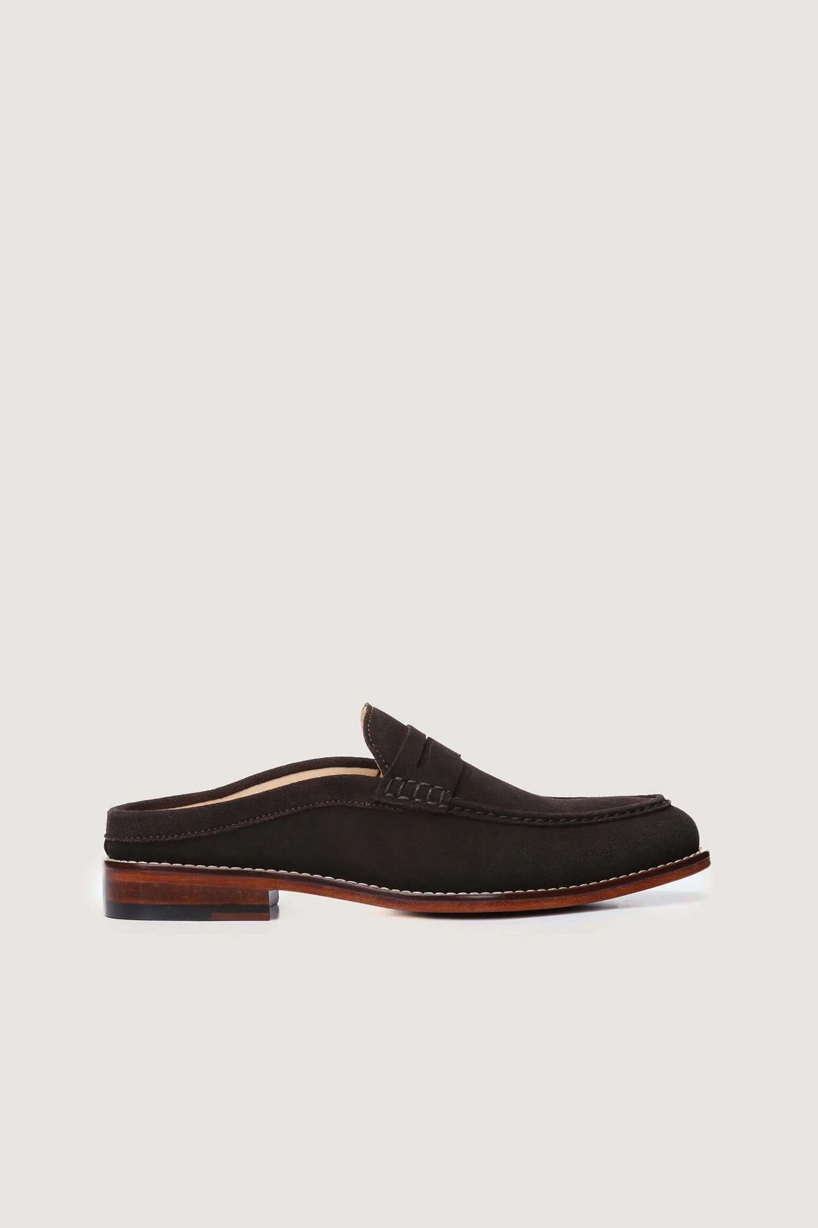 Penny Backless Leather Loafers Novado