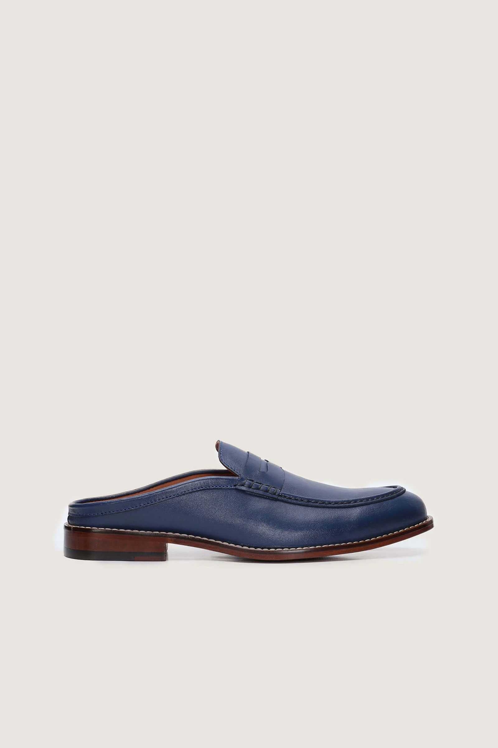 Penny Backless Leather Loafers Novado