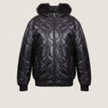 Puffer Leather Jacket | Women