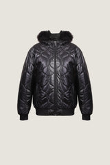 Puffer Leather Jacket | Women