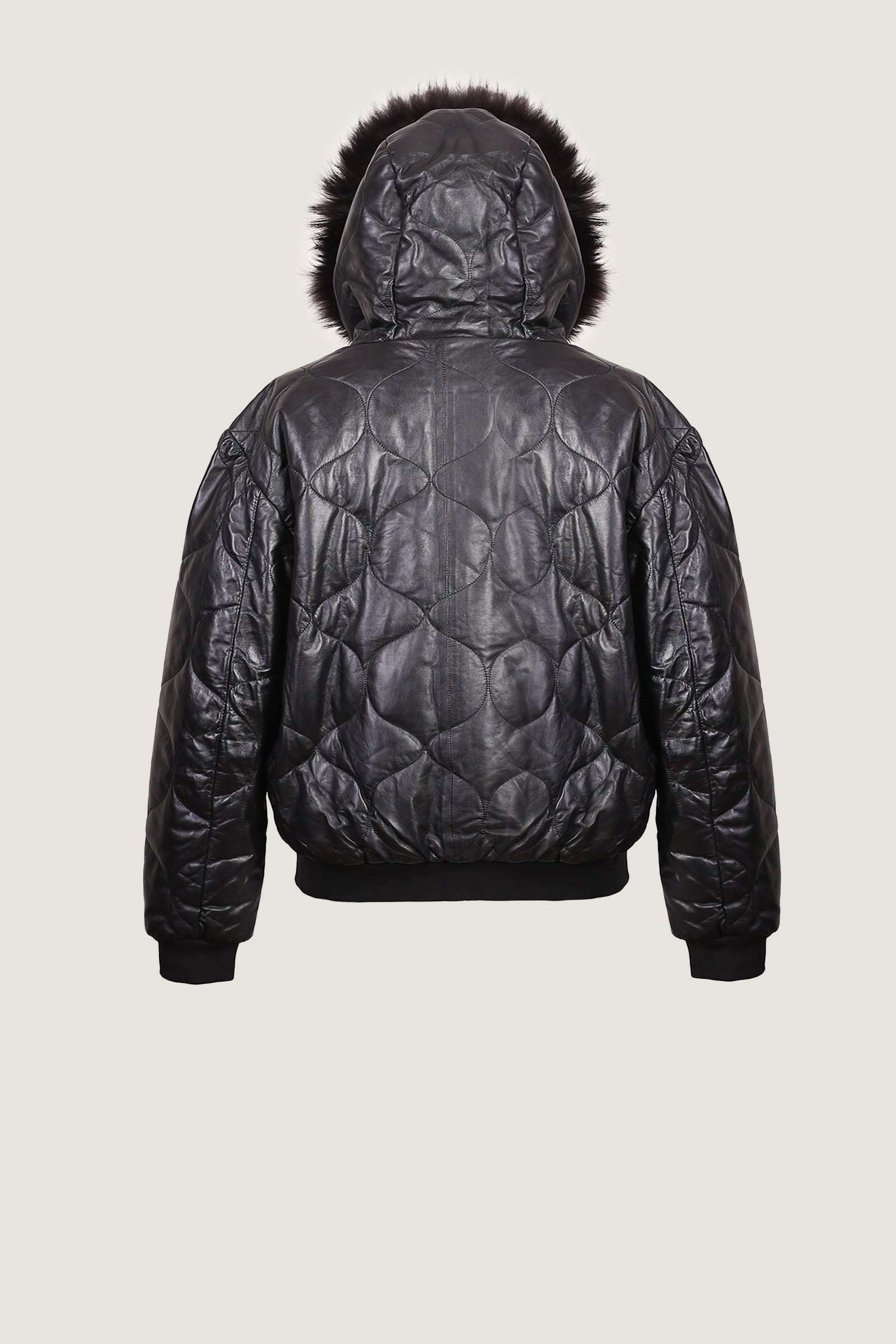 Puffer Leather Jacket | Women