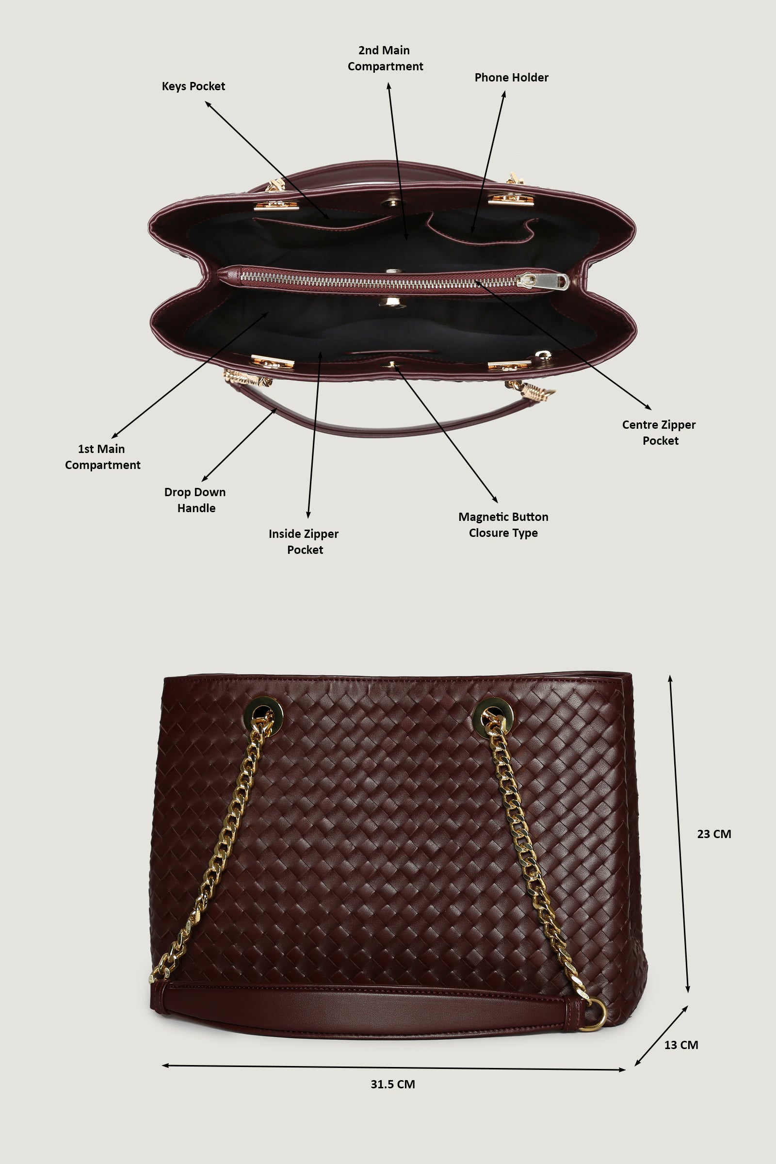 Intrecciato Double Chain Bag