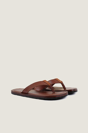 Novado - Men's Leather Slipper - Tan