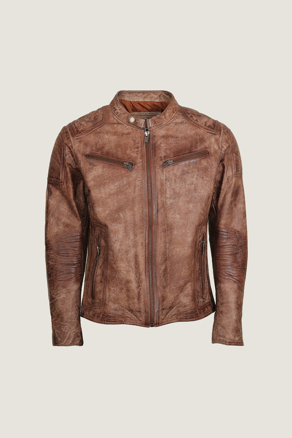 Cafe Racer Leather Jacket